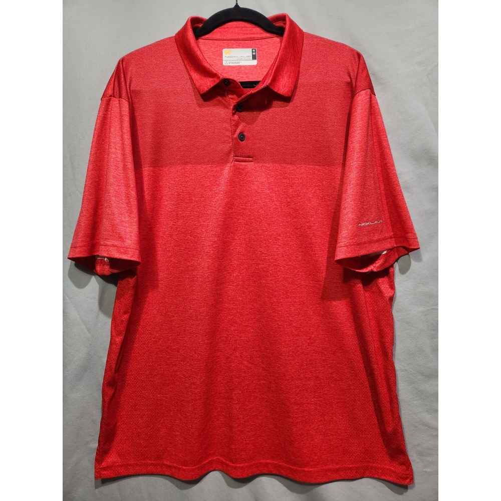 Nicklaus Golf‎ Polo Shirt Mens XL Red Stay Dri Performance Short Sleeve